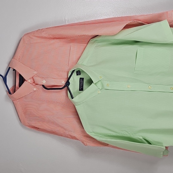 Two Mens Dress Shirt. Size XL. Measure In Description - Picture 1 of 14